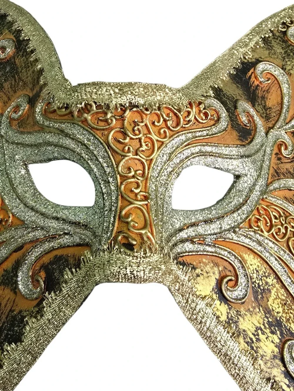 Balocloc Venetian Butterfly Masquerade Mask Vintage Handcrafted Gold Black